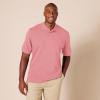 image:imageAmazon Essentials Mens RegularFit Short Sleeve Cotton Pique Polo Shirt Available in Big amp TallWashed Red