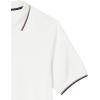 image:imageAmazon Essentials Mens RegularFit Short Sleeve Cotton Pique Polo Shirt Available in Big amp TallWhite Twin Stripe
