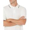 image:imageAmazon Essentials Mens RegularFit Short Sleeve Cotton Pique Polo Shirt Available in Big amp TallWhite Twin Stripe