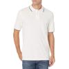 image:imageAmazon Essentials Mens RegularFit Short Sleeve Cotton Pique Polo Shirt Available in Big amp TallWhite Twin Stripe