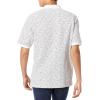 image:imageAmazon Essentials Mens RegularFit Short Sleeve Cotton Pique Polo Shirt Available in Big amp TallWhiteNavy Micro Geo