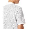 image:imageAmazon Essentials Mens RegularFit Short Sleeve Cotton Pique Polo Shirt Available in Big amp TallWhiteNavy Micro Geo
