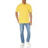 image:imageAmazon Essentials Mens RegularFit Short Sleeve Cotton Pique Polo Shirt Available in Big amp TallYellow Twin Stripe