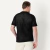 image:imageAmazon Essentials Mens RelaxedFit Short Sleeve ButtonDown Resort Knit Button Down ShirtBlack