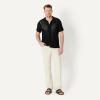 image:imageAmazon Essentials Mens RelaxedFit Short Sleeve ButtonDown Resort Knit Button Down ShirtBlack
