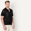 image:imageAmazon Essentials Mens RelaxedFit Short Sleeve ButtonDown Resort Knit Button Down ShirtBlack