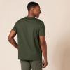 image:imageAmazon Essentials Mens ShortSleeve Cotton Henley TShirt Pack of 2BlackOlive