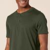 image:imageAmazon Essentials Mens ShortSleeve Cotton Henley TShirt Pack of 2BlackOlive