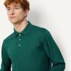 image:imageAmazon Essentials Mens Slim Fit Long Sleeve Quick Dry Golf Polo ShirtDark Green