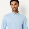 image:imageAmazon Essentials Mens Slim Fit Long Sleeve Quick Dry Golf Polo ShirtLight Blue