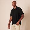 image:imageAmazon Essentials Mens SlimFit Cotton Pique Polo Shirt Short Sleeve CollaredBlack