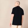 image:imageAmazon Essentials Mens SlimFit Cotton Pique Polo Shirt Short Sleeve CollaredBlack Thin Stripe