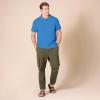 image:imageAmazon Essentials Mens SlimFit Cotton Pique Polo Shirt Short Sleeve CollaredBlue Thin Stripe