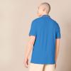 image:imageAmazon Essentials Mens SlimFit Cotton Pique Polo Shirt Short Sleeve CollaredBlue Thin Stripe