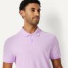 image:imageAmazon Essentials Mens SlimFit Cotton Pique Polo Shirt Short Sleeve CollaredLavender