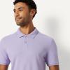 image:imageAmazon Essentials Mens SlimFit Cotton Pique Polo Shirt Short Sleeve CollaredLilac