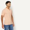 image:imageAmazon Essentials Mens SlimFit Cotton Pique Polo Shirt Short Sleeve CollaredPale Peach