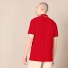 image:imageAmazon Essentials Mens SlimFit Cotton Pique Polo Shirt Short Sleeve CollaredRed Thin Stripe