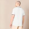 image:imageAmazon Essentials Mens SlimFit Cotton Pique Polo Shirt Short Sleeve CollaredWhite Thin Stripe