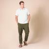image:imageAmazon Essentials Mens SlimFit Cotton Pique Polo Shirt Short Sleeve CollaredWhite Thin Stripe