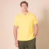 image:imageAmazon Essentials Mens SlimFit Cotton Pique Polo Shirt Short Sleeve CollaredYellow Thin Stripe