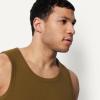 image:imageAmazon Essentials Mens SlimFit Ribbed Tank Pack of 2Dark OliveDeep Brown