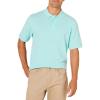 image:imageAmazon Essentials Mens RegularFit Short Sleeve Cotton Pique Polo Shirt Available in Big amp TallAqua