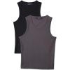 image:imageAmazon Essentials Mens SlimFit Ribbed Tank Pack of 2CharcoalBlack