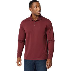 image:imageAmazon Essentials Mens Regular Fit Long Sleeve Quick Dry Golf Polo ShirtRich Burgundy