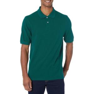 image:imageAmazon Essentials Mens RegularFit Short Sleeve Cotton Pique Polo Shirt Available in Big amp TallArmy Green