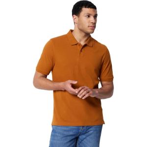 image:imageAmazon Essentials Mens RegularFit Short Sleeve Cotton Pique Polo Shirt Available in Big amp TallCaramel