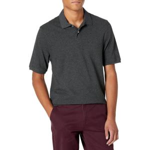 image:imageAmazon Essentials Mens RegularFit Short Sleeve Cotton Pique Polo Shirt Available in Big amp TallCharcoal Heather