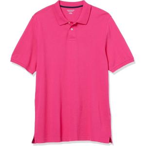 image:imageAmazon Essentials Mens RegularFit Short Sleeve Cotton Pique Polo Shirt Available in Big amp TallHot Pink