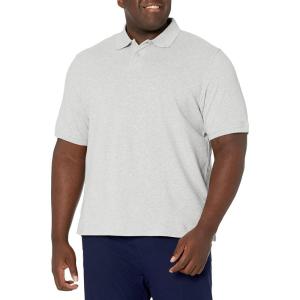 image:imageAmazon Essentials Mens RegularFit Short Sleeve Cotton Pique Polo Shirt Available in Big amp TallLight Grey Heather