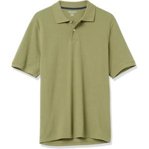 image:imageAmazon Essentials Mens RegularFit Short Sleeve Cotton Pique Polo Shirt Available in Big amp TallLight Olive