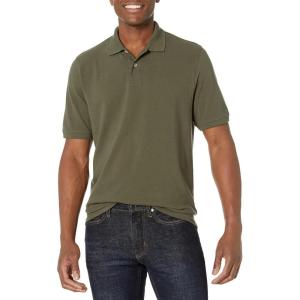 image:imageAmazon Essentials Mens RegularFit Short Sleeve Cotton Pique Polo Shirt Available in Big amp TallOlive