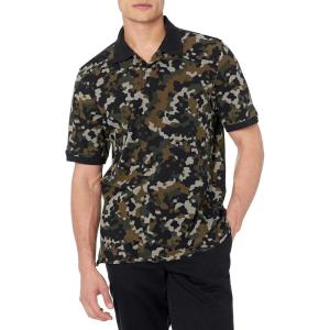 image:imageAmazon Essentials Mens RegularFit Short Sleeve Cotton Pique Polo Shirt Available in Big amp TallOlive Geo Camo