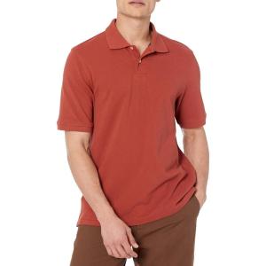 image:imageAmazon Essentials Mens RegularFit Short Sleeve Cotton Pique Polo Shirt Available in Big amp TallRust