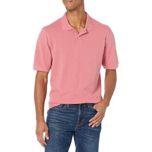image:imageAmazon Essentials Mens RegularFit Short Sleeve Cotton Pique Polo Shirt Available in Big amp TallWashed Red