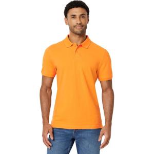 image:imageAmazon Essentials Mens SlimFit Cotton Pique Polo Shirt Short Sleeve CollaredApricot Orange