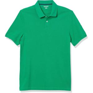 image:imageAmazon Essentials Mens SlimFit Cotton Pique Polo Shirt Short Sleeve CollaredGreen
