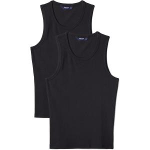 image:imageAmazon Essentials Mens SlimFit Ribbed Tank Pack of 2Black