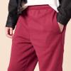 image:imageAmazon Essentials Mens Relaxed Straight Leg Fleece Open Bottom Sweatpant Available in Big amp TallDark Red