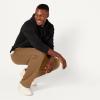 image:imageAmazon Essentials Mens Relaxed Straight Leg Fleece Open Bottom Sweatpant Available in Big amp TallDark Tan