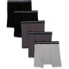 image:imageAmazon Essentials Mens Breathable Cotton Underwear Boxer Briefs TagFreeBlackCharcoalGrey Heather