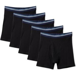 image:imageAmazon Essentials Mens Breathable Cotton Underwear Boxer Briefs TagFreeBlack