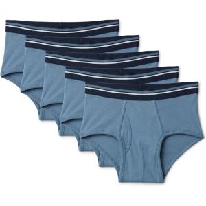 image:imageAmazon Essentials Mens Cotton Breathable TagFree Briefs UnderwearDeep Blue  Navy  Light Grey Heather