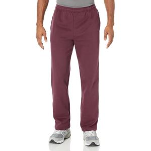 image:imageAmazon Essentials Mens Relaxed Straight Leg Fleece Open Bottom Sweatpant Available in Big amp TallBurgundy