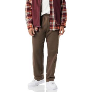 image:imageAmazon Essentials Mens Relaxed Straight Leg Fleece Open Bottom Sweatpant Available in Big amp TallMedium Brown