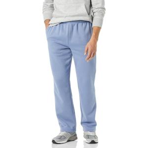 image:imageAmazon Essentials Mens Relaxed Straight Leg Fleece Open Bottom Sweatpant Available in Big amp TallSlate Blue